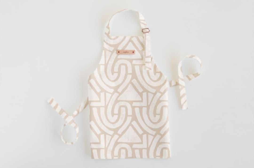"Antique" - Personalizable Children's Apron in Sand by Iveta Angelova - Personalizable Apron