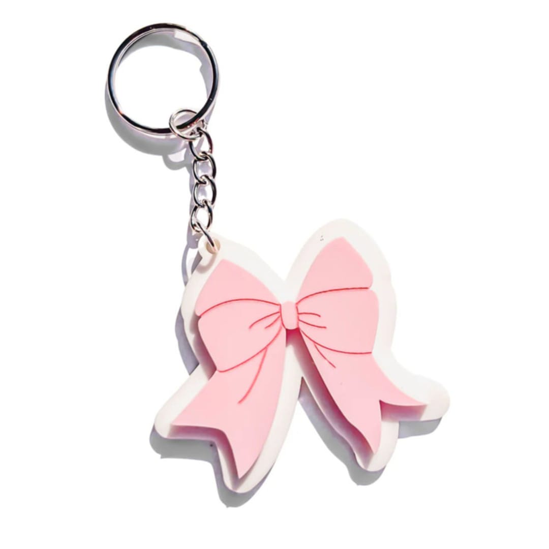 "Bow Keychain" - Key Chain in multicolorassorted-colors by Haven Print Co.