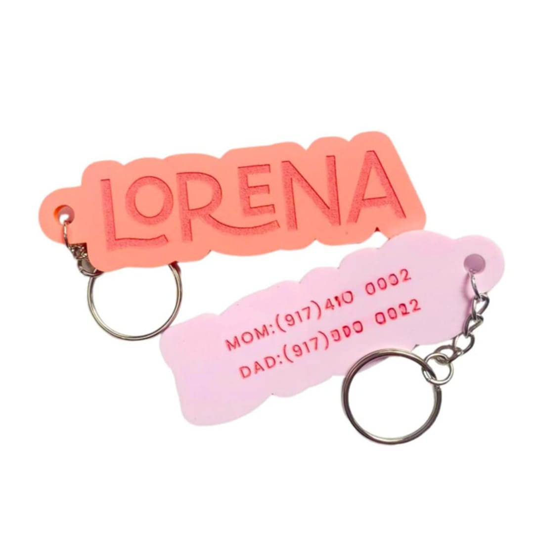 "Custom Name Keychain" - Key Chain in multicolorassorted-colors by Haven Print Co.