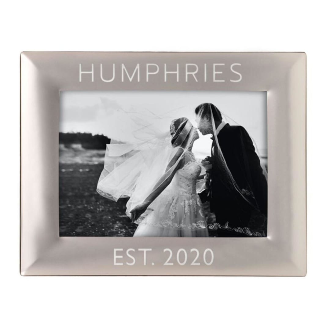 "Custom Engraved 5 x 7 Picture Frame" - Keepsake Frames in natural by Papel Custom Design
