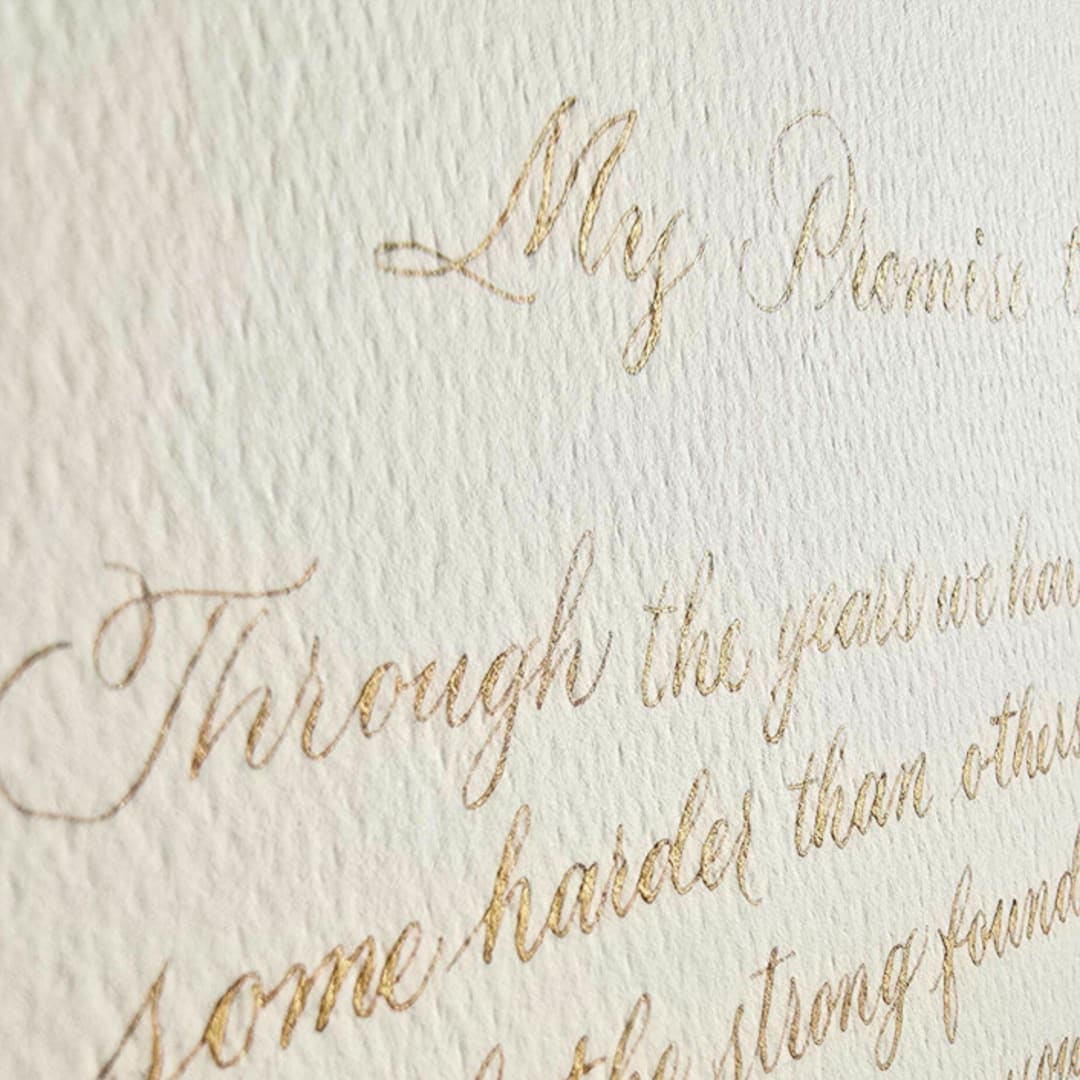 "Custom Calligraphed Letter/ Text" - Keepsake Art in natural by Inkspiringletters