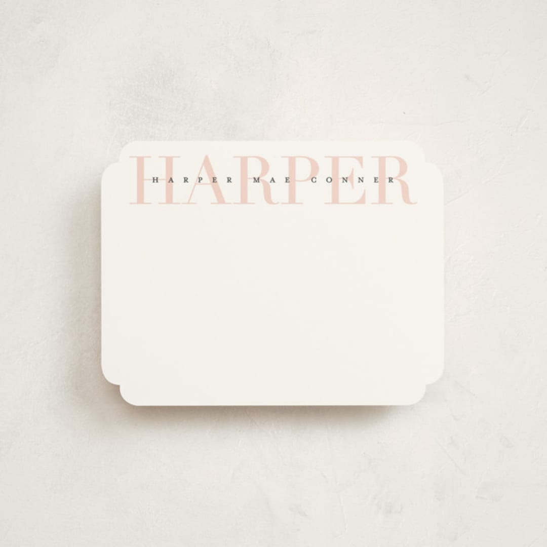 "Love-ly" - Children’s Stationery in Blush by Lauren Chism - Front