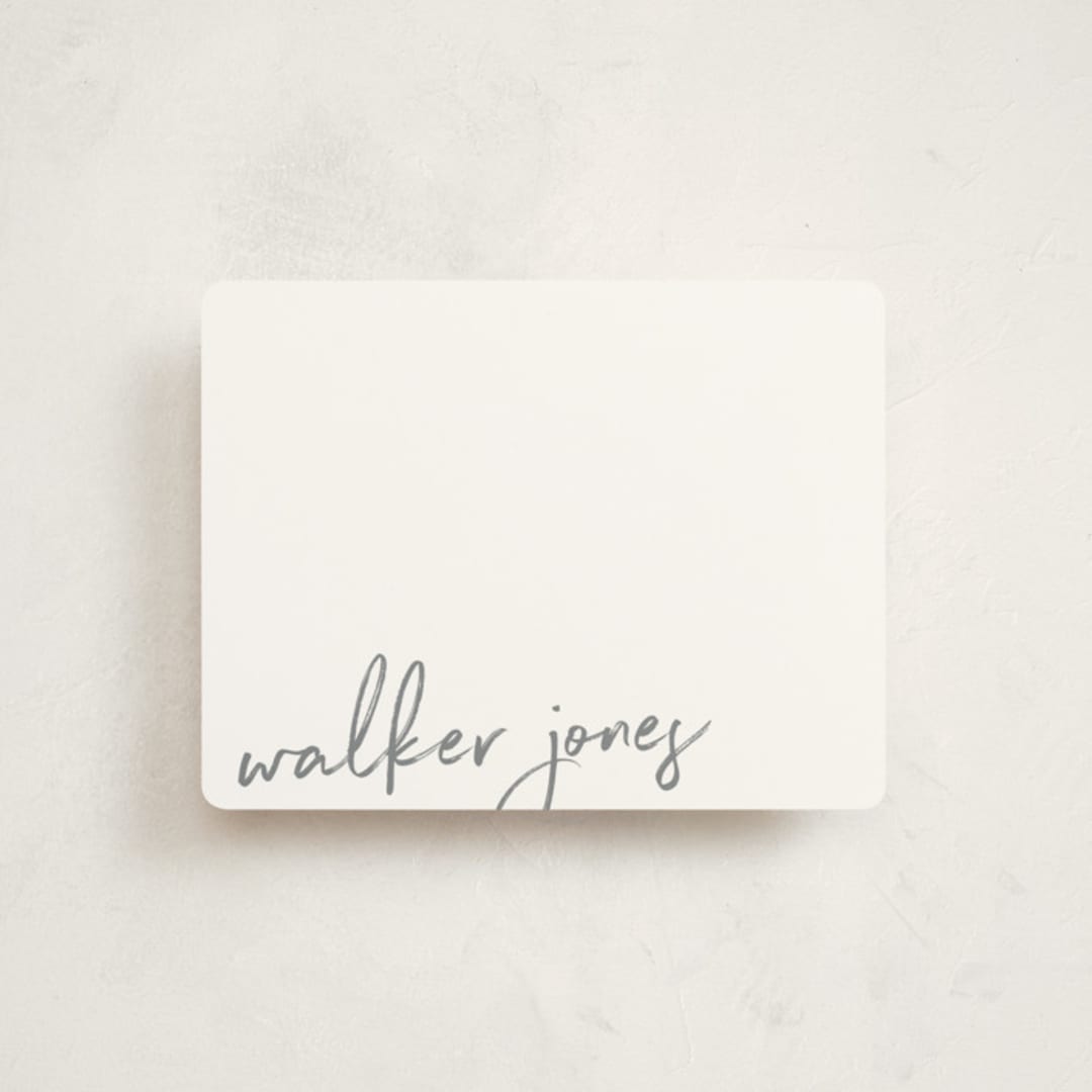 "Scripted" - Children’s Stationery in Snow by Sara Hicks Malone - Front