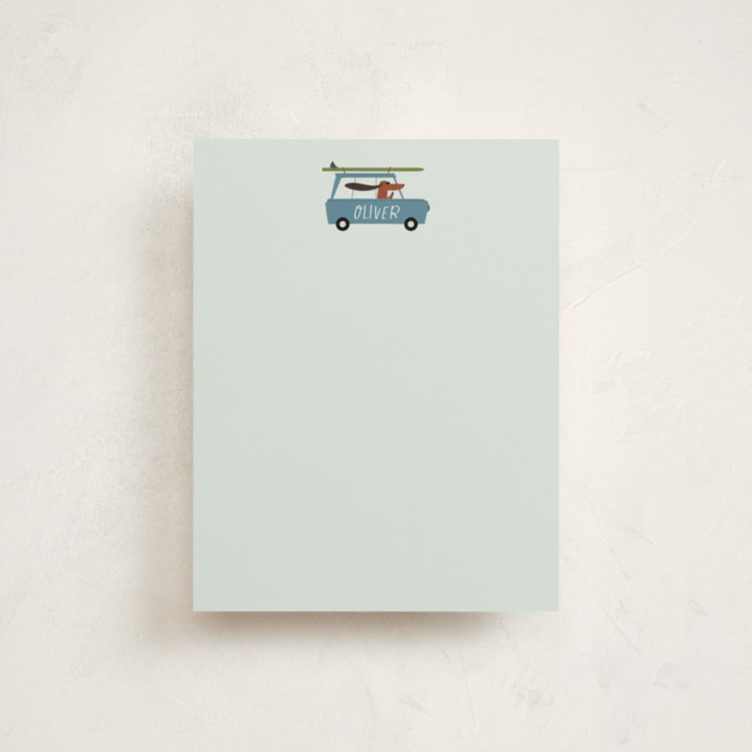 "Surf" - Children’s Stationery in Pool by JeAnna Casper - Front
