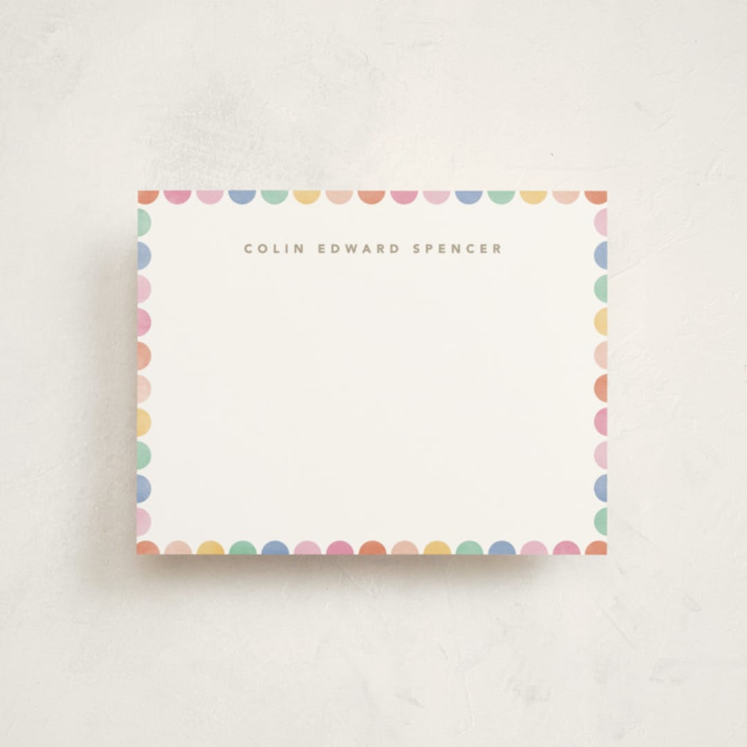 "Rainbow dots" - Children’s Stationery in Rainbow by Creo Study - Front