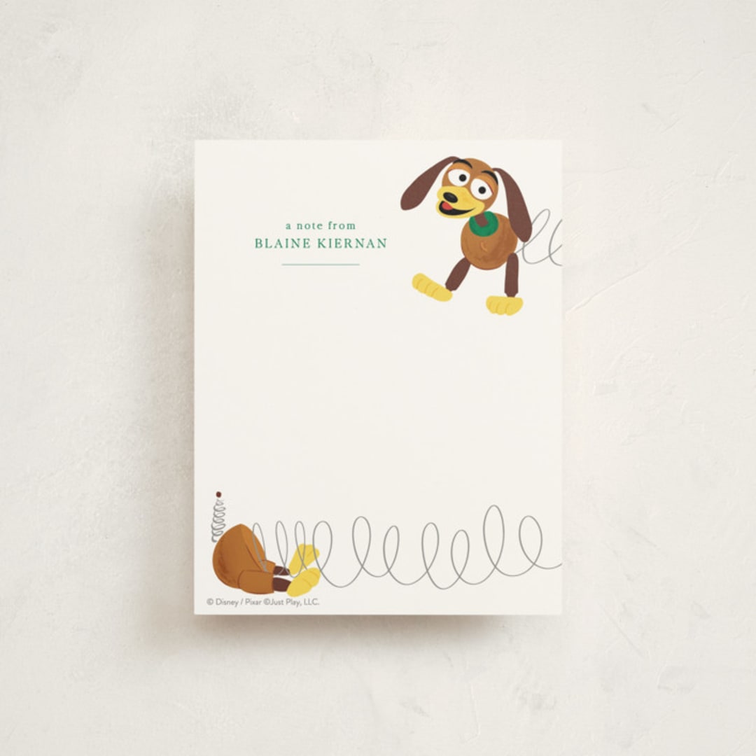 "Disney and Pixar's Toy Story Slinky Dog Saves the Day" - Children’s Stationery in Cinnamon by Jackie Crawford - Front
