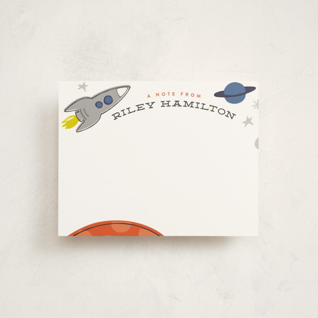 "Mission To Mars" - Children’s Stationery in Neptune by Griffinbell Paper Co. - Front