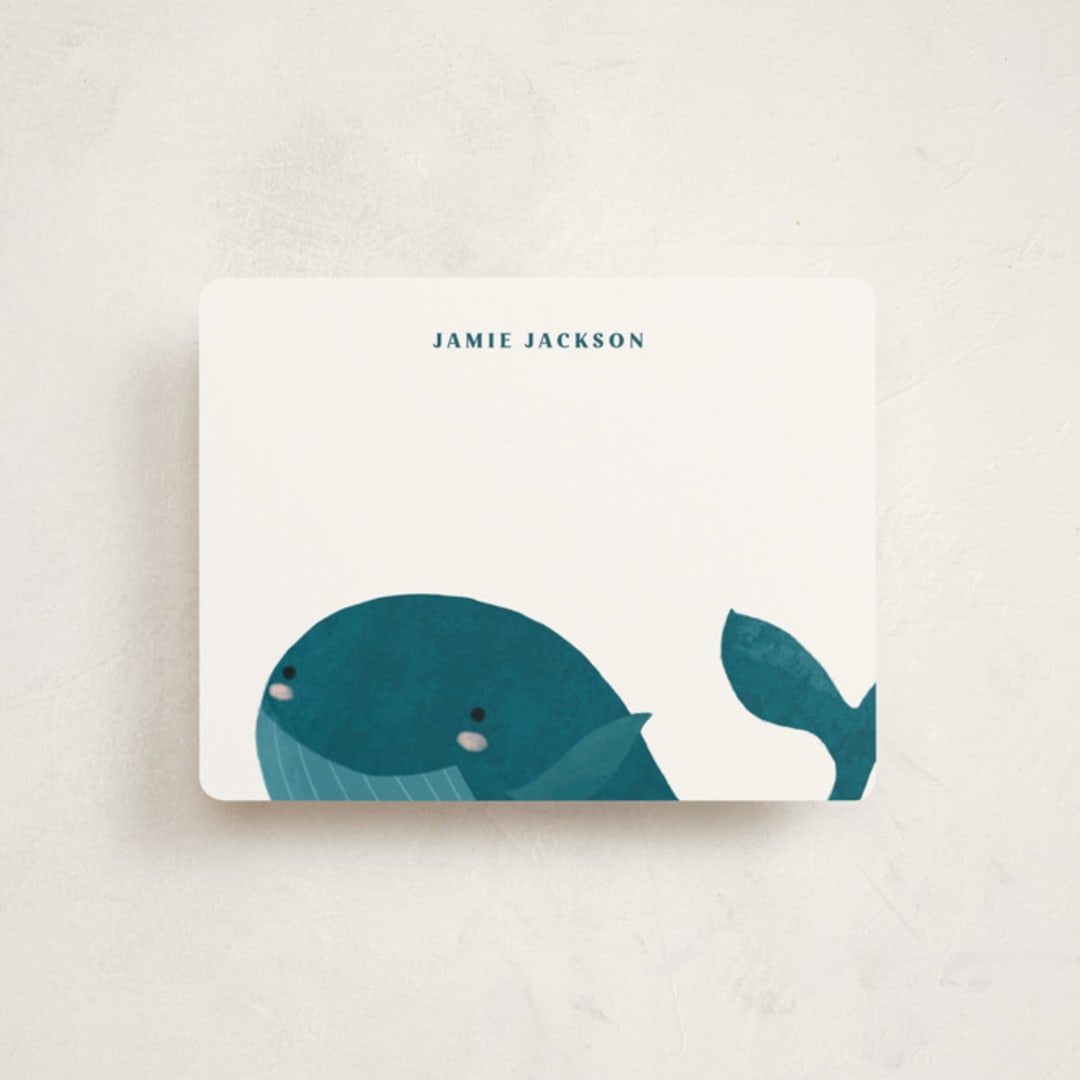 "Mr Whale" - Children’s Stationery in Snow by Adelyn T. - Front
