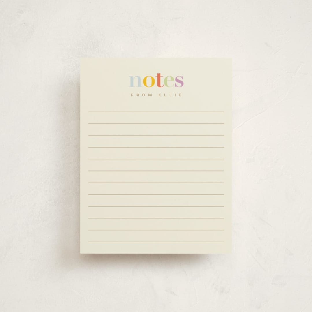 "Bold and Bright" - Children’s Stationery in Candy by Ellen Schlegelmilch - Front
