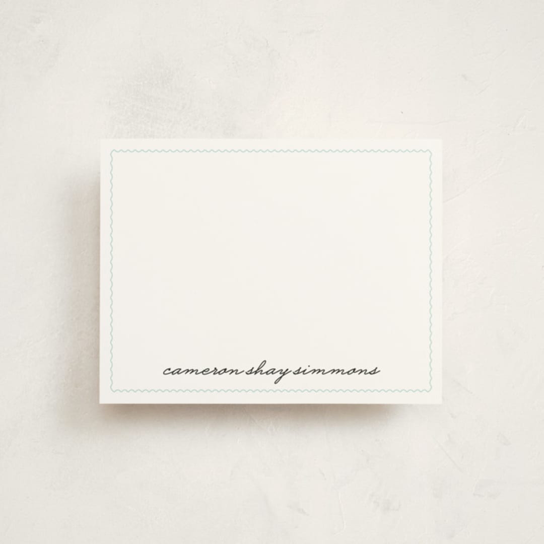 "Classic Post" - Children’s Stationery in Sea by Kristie Kern - Front