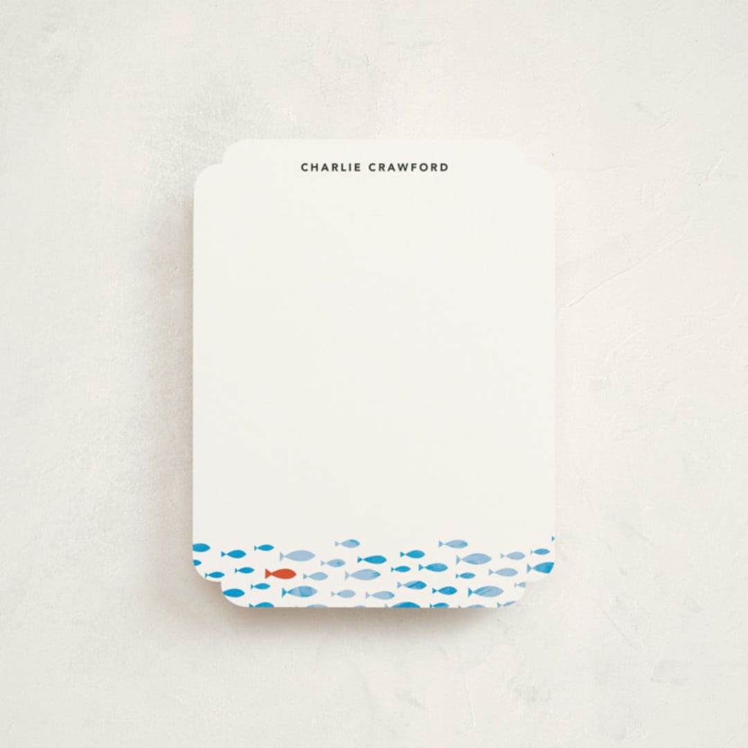 "Stand Out" - Children’s Stationery in Ocean Blue by Jennifer Thomke - Front