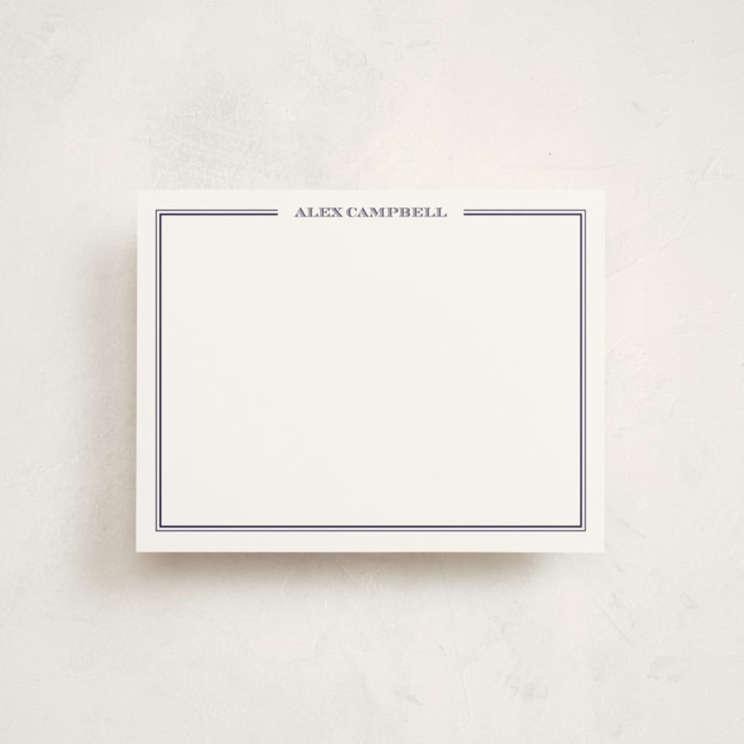 "gentleman" - Children’s Stationery in Navy by The Social Type - Front