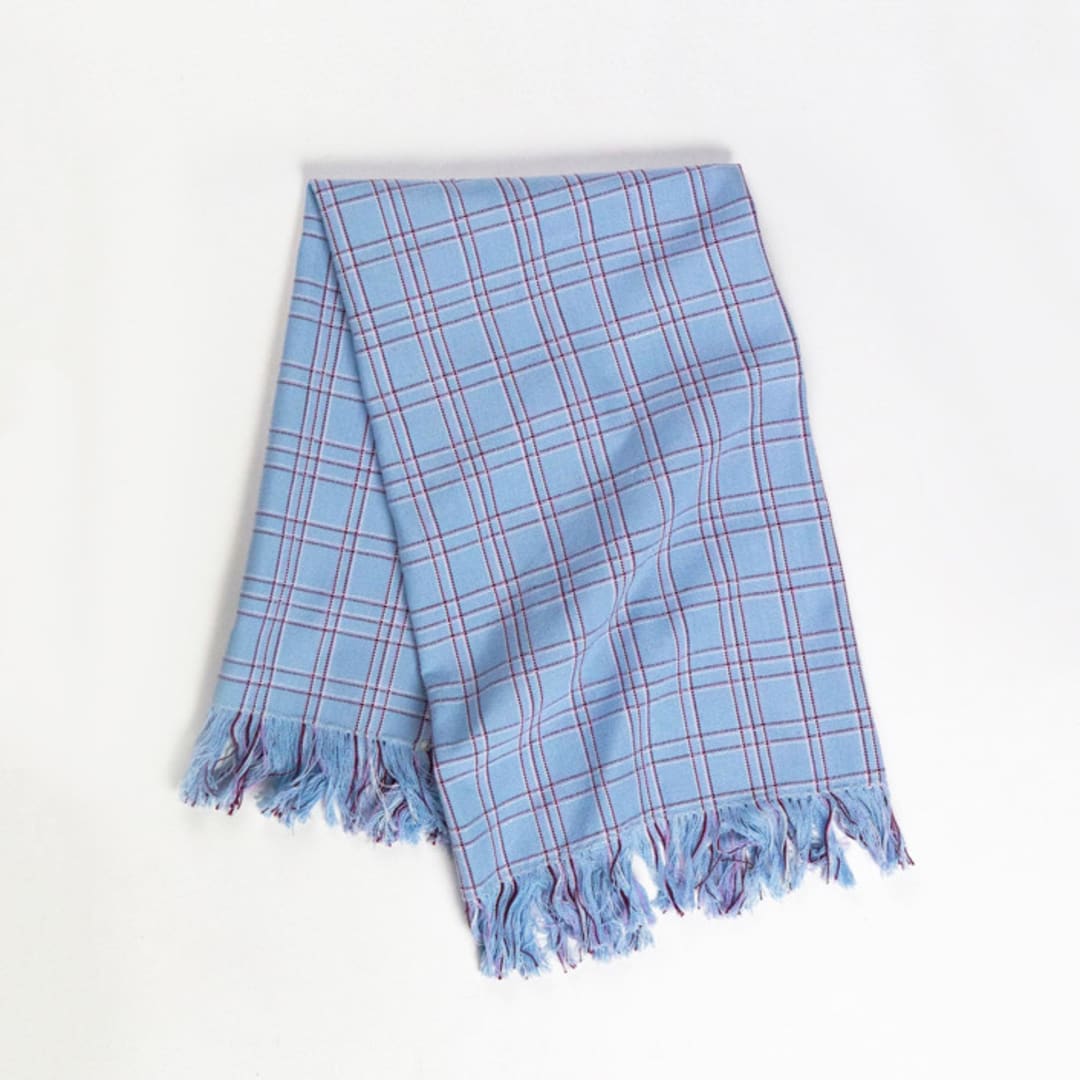 "Chiapas Light Blue Handwoven Cotton Kitchen Towel" - Tea Towels in blue by Archive New York