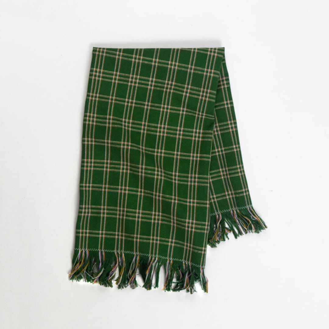 "Chiapas Forest Handwoven Cotton Kitchen Towel" - Tea Towels in green by Archive New York