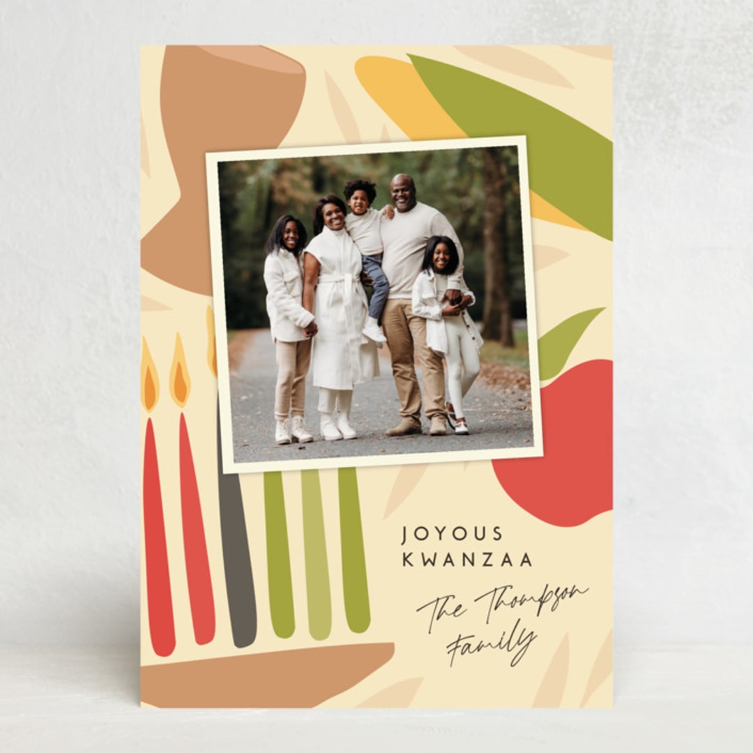 "Kwanzaa Blessings" - Kwanzaa Cards in Sand by Randi Cirelli - Front