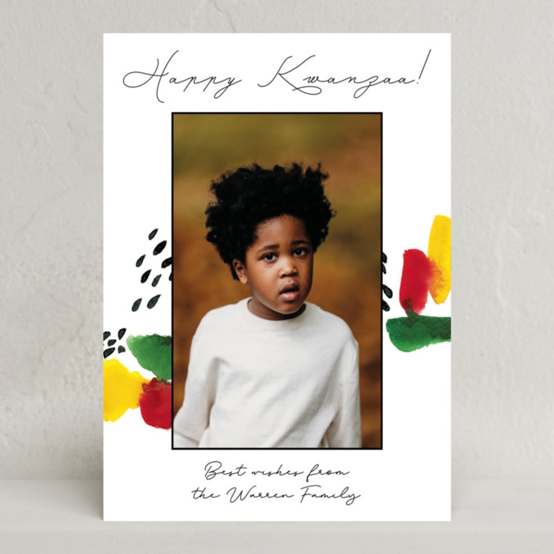 "Colorful Kwanzaa" - Kwanzaa Cards in Cloud by Stick and Petal - Front