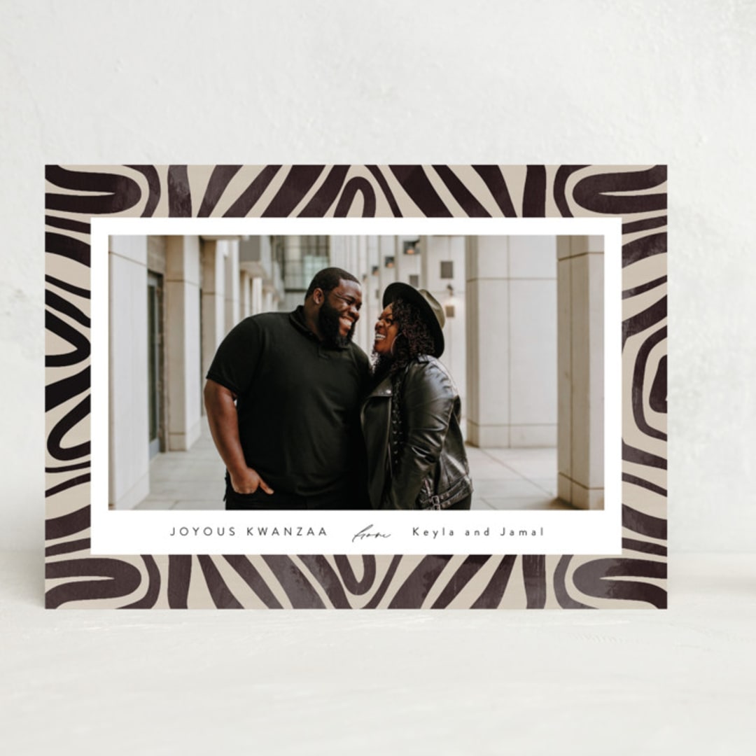 "Savanna" - Kwanzaa Cards in Ebony by Tamara Hilje - Front