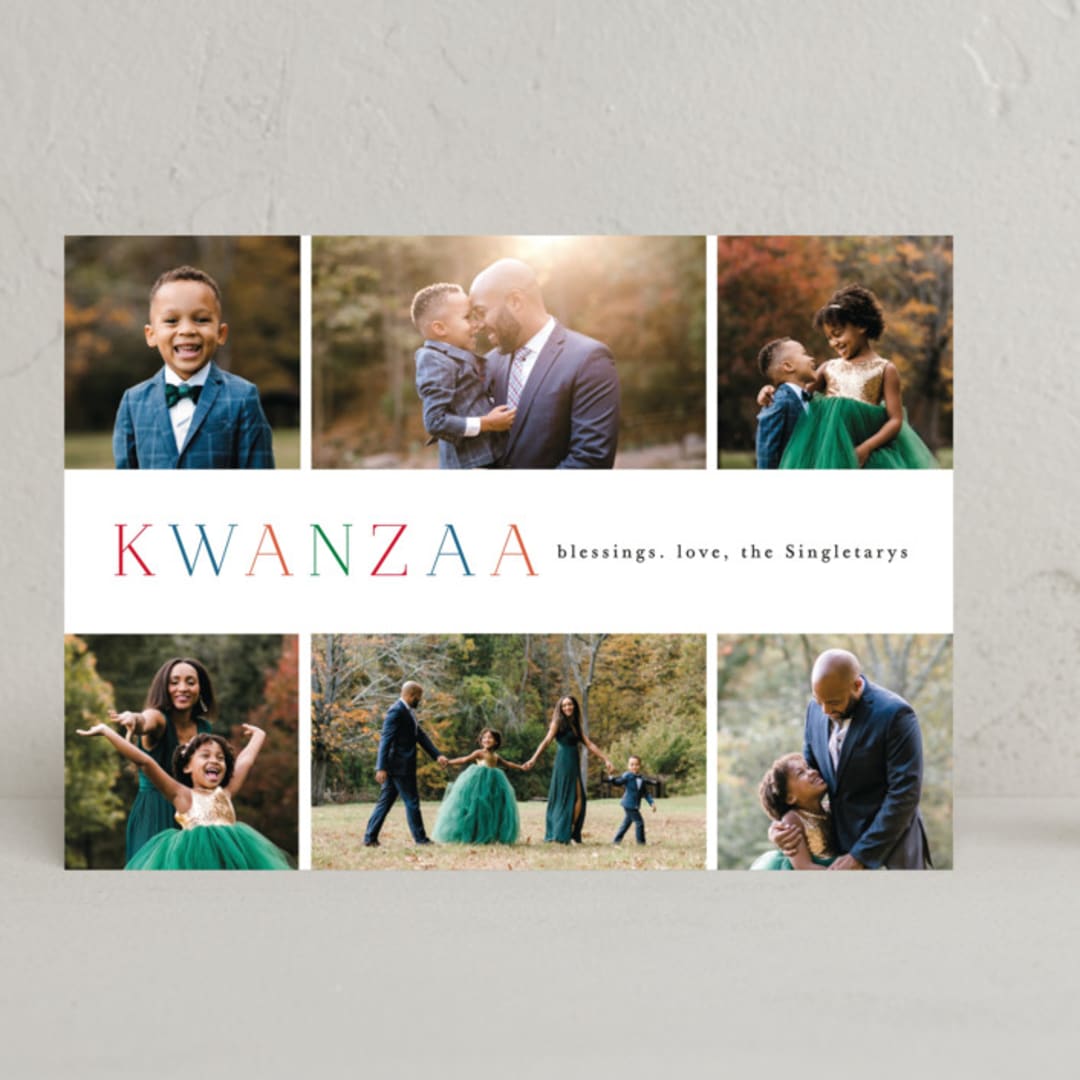 "The Grid" - Kwanzaa Cards in Ice by Mansi Verma - Front