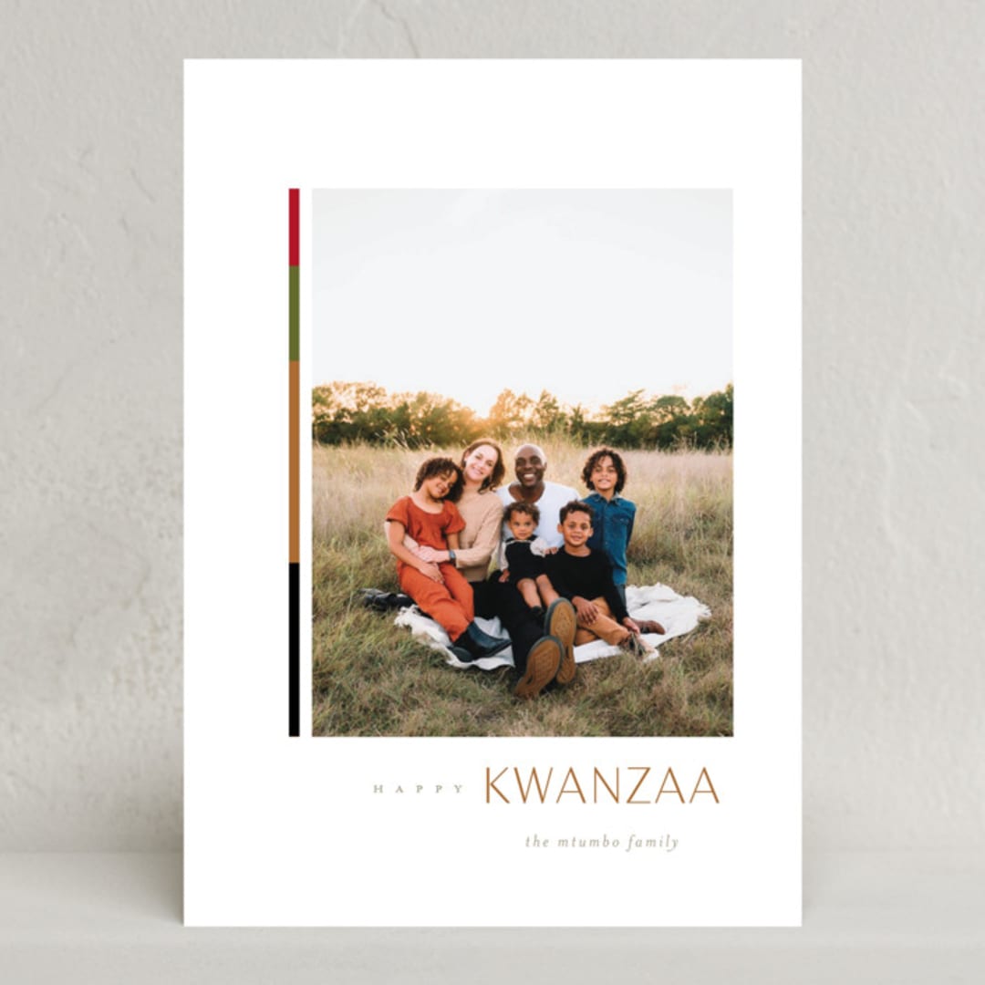 "minimalist" - Kwanzaa Cards in Powder by Erin L. Wilson - Front