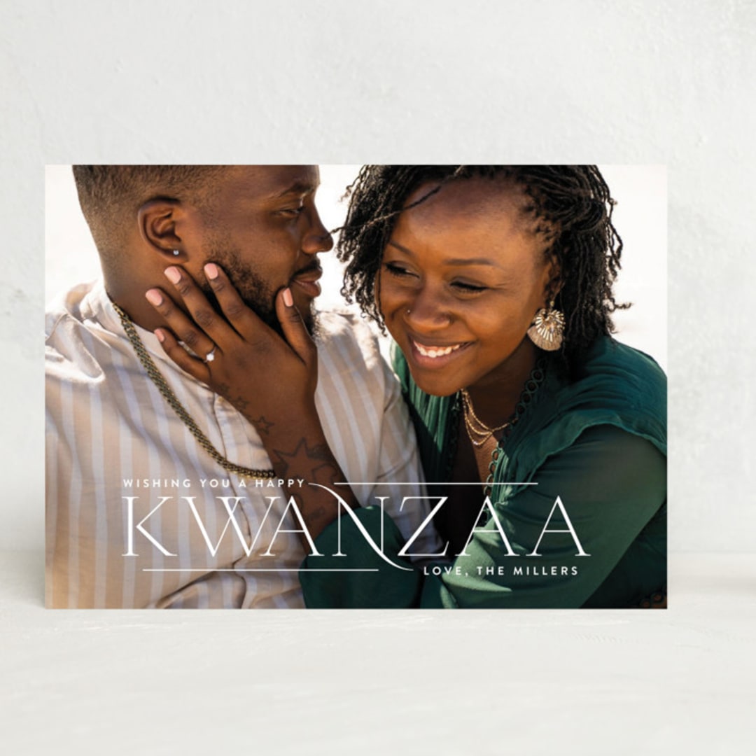 "Sweeping" - Kwanzaa Cards in Opal by Amy Payne - Front