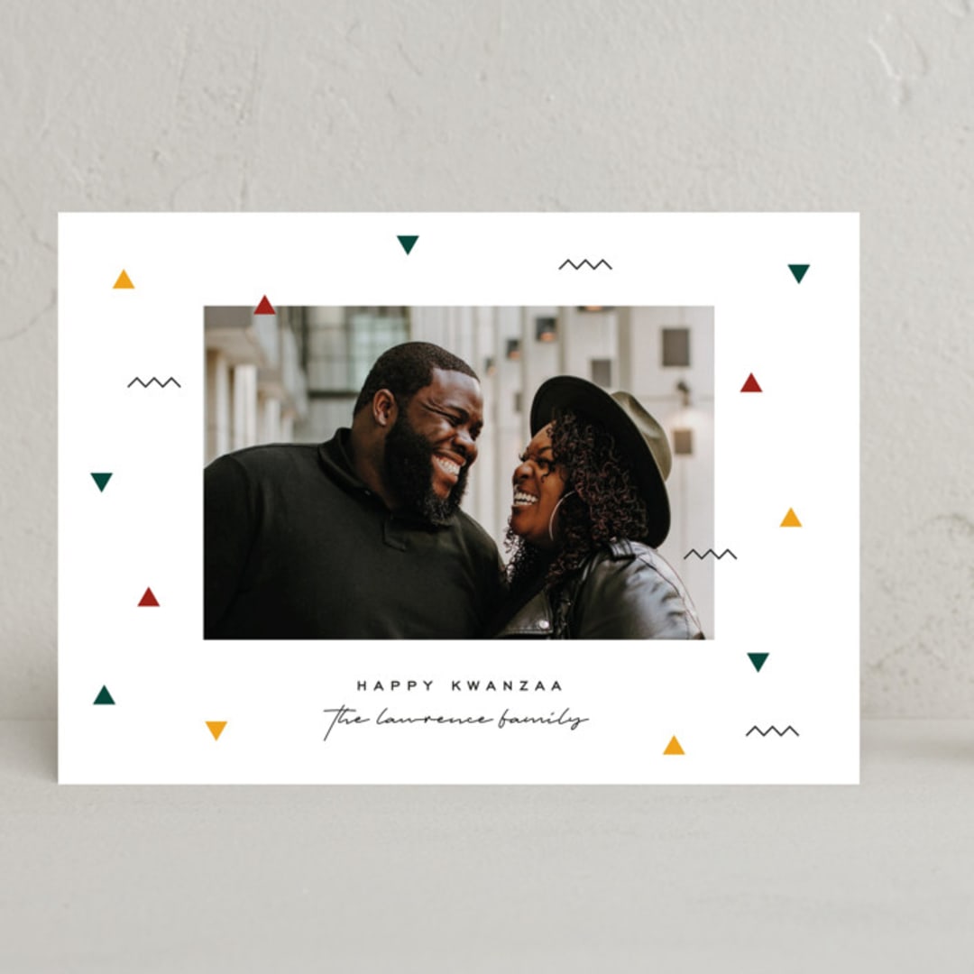 "Kwanzaa Confetti" - Kwanzaa Cards in Snow by Jessica Corliss - Front