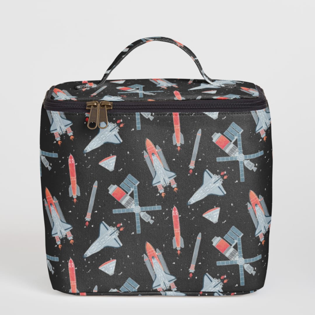 "Space Odyssey" - Lunch Bag in Black by Meggy Masters - Lunch Bag