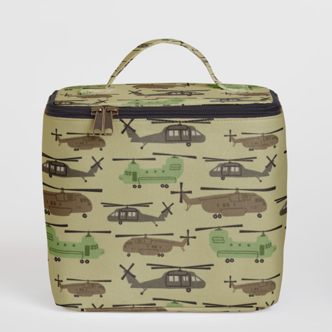 "Chopters" - Lunch Bag in Tan by Rebecca Smith - Lunch Bag