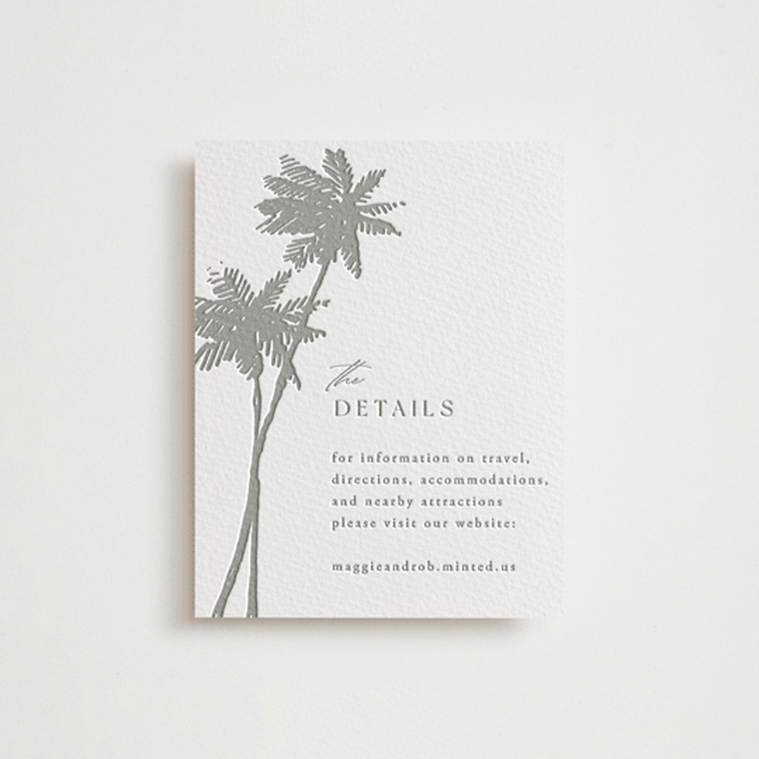 "Warm Winds" - Letterpress Direction Cards in Ash by Janean Hinger - Front