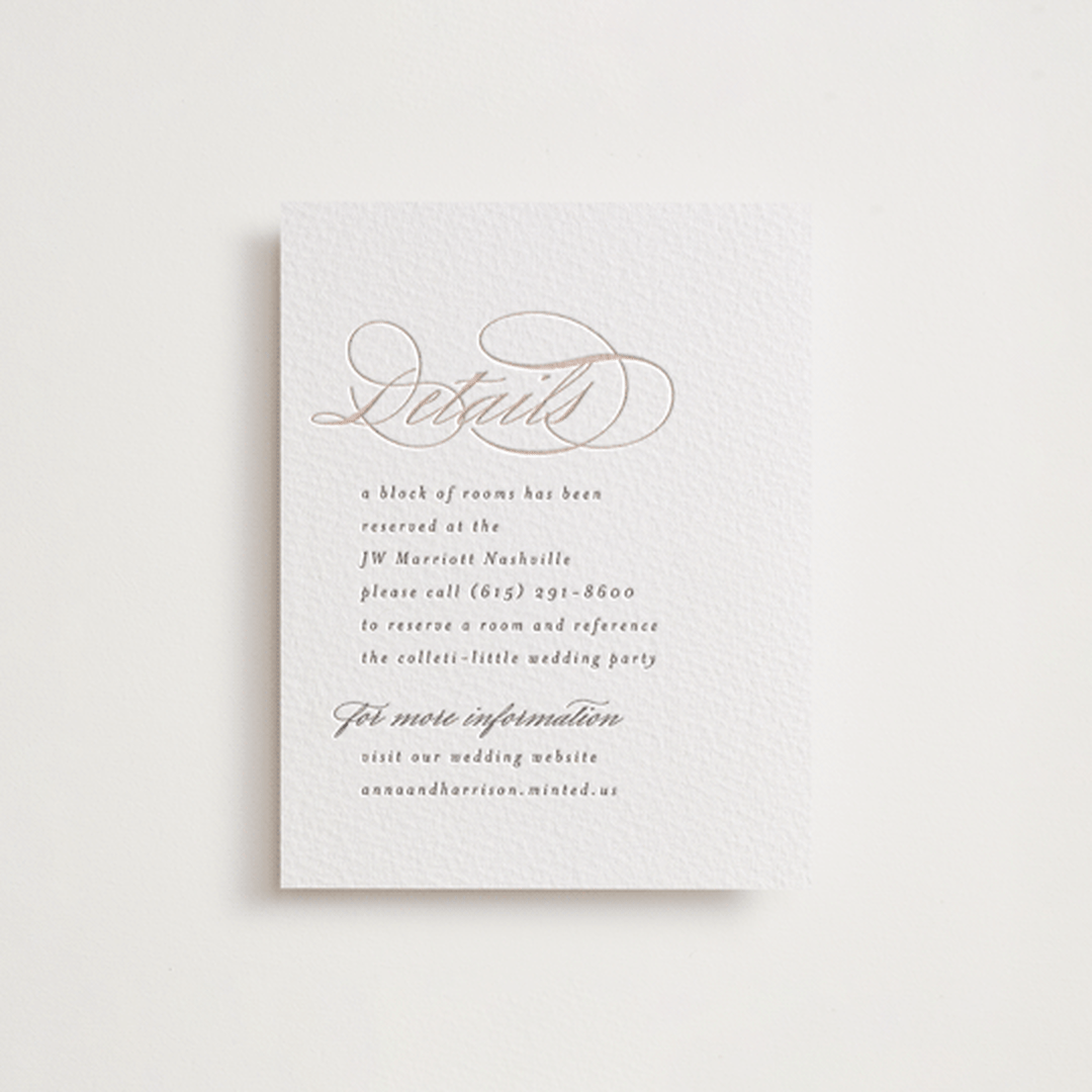 "sway" - Letterpress Direction Cards in Sway by Laura Hankins - Front