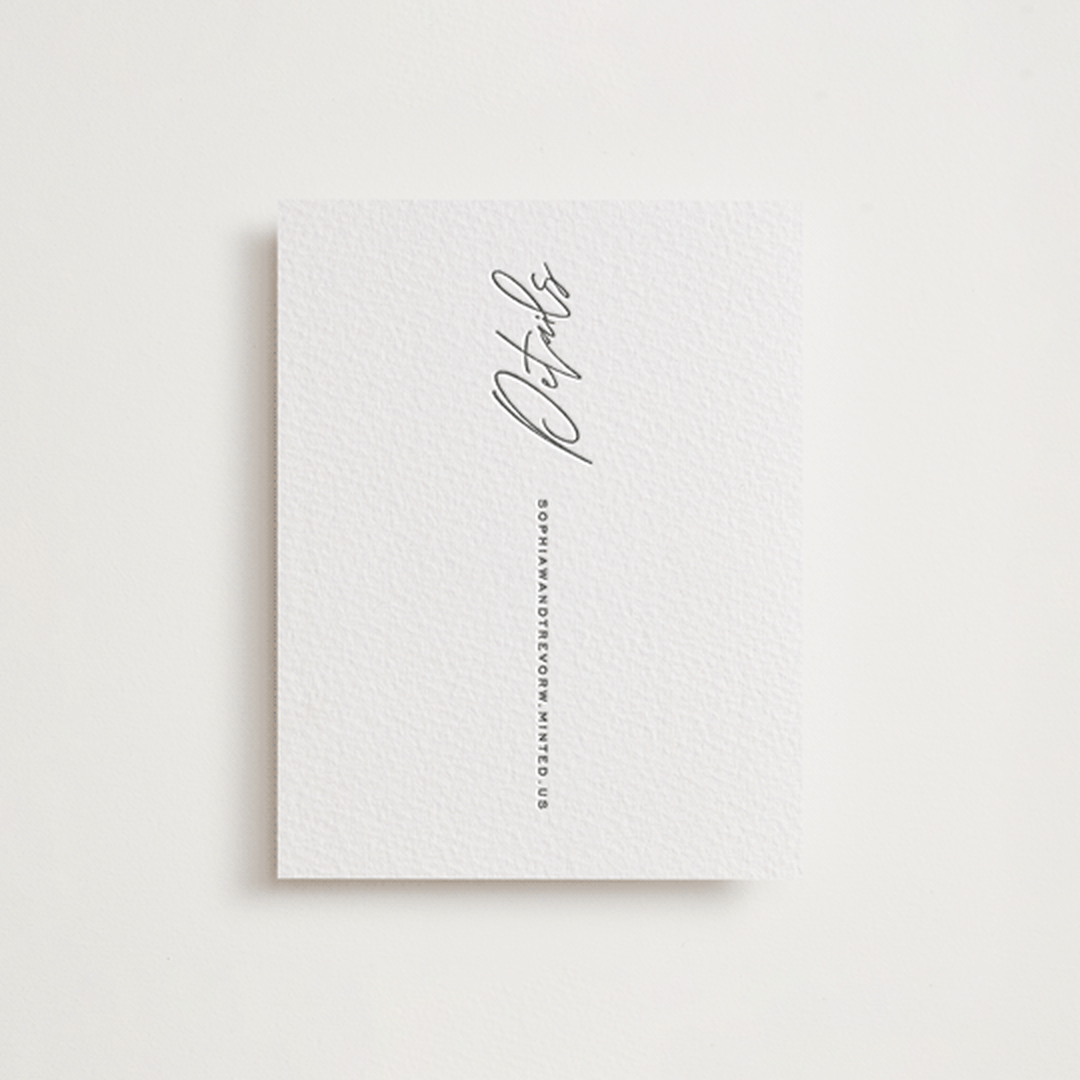 "terrace" - Letterpress Direction Cards in Charcoal by Owl and Toad - Front