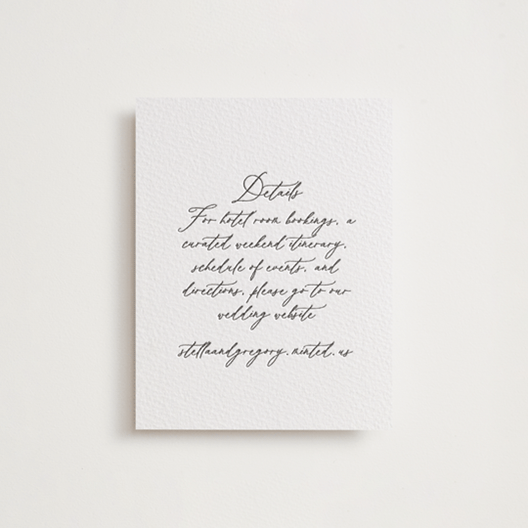 "Ever classic" - Letterpress Direction Cards in Ever Classic by Design Lotus - Front