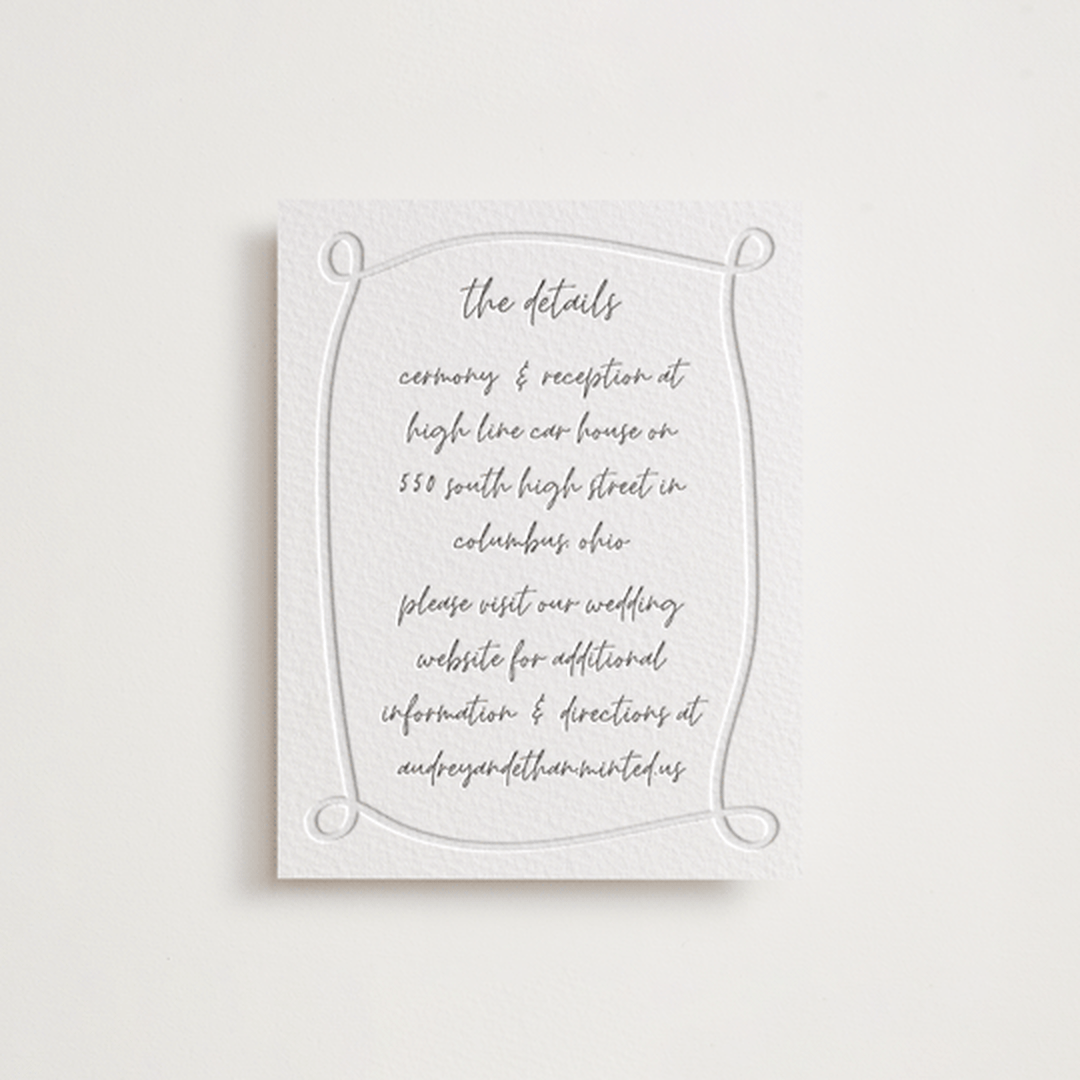 "Artist Hand" - Letterpress Direction Cards in Artist Hand by Heather Schertzer - Front