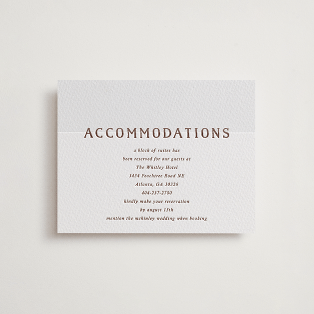 "Stripes" - Letterpress Direction Cards in Burnt Sienna by Kelly Watkins - Front