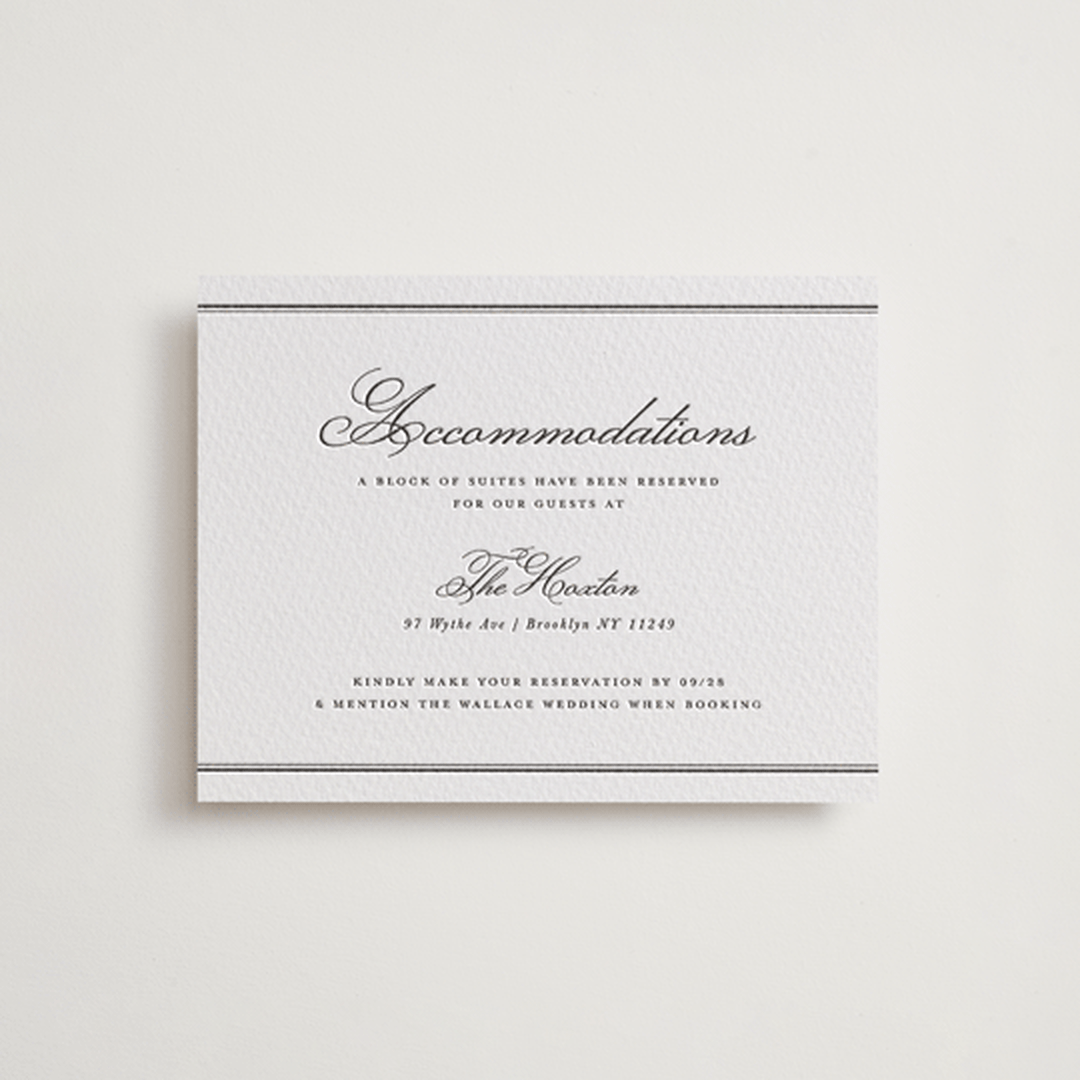 "Bliss" - Letterpress Direction Cards in Soft Black by Kelly Watkins - Front