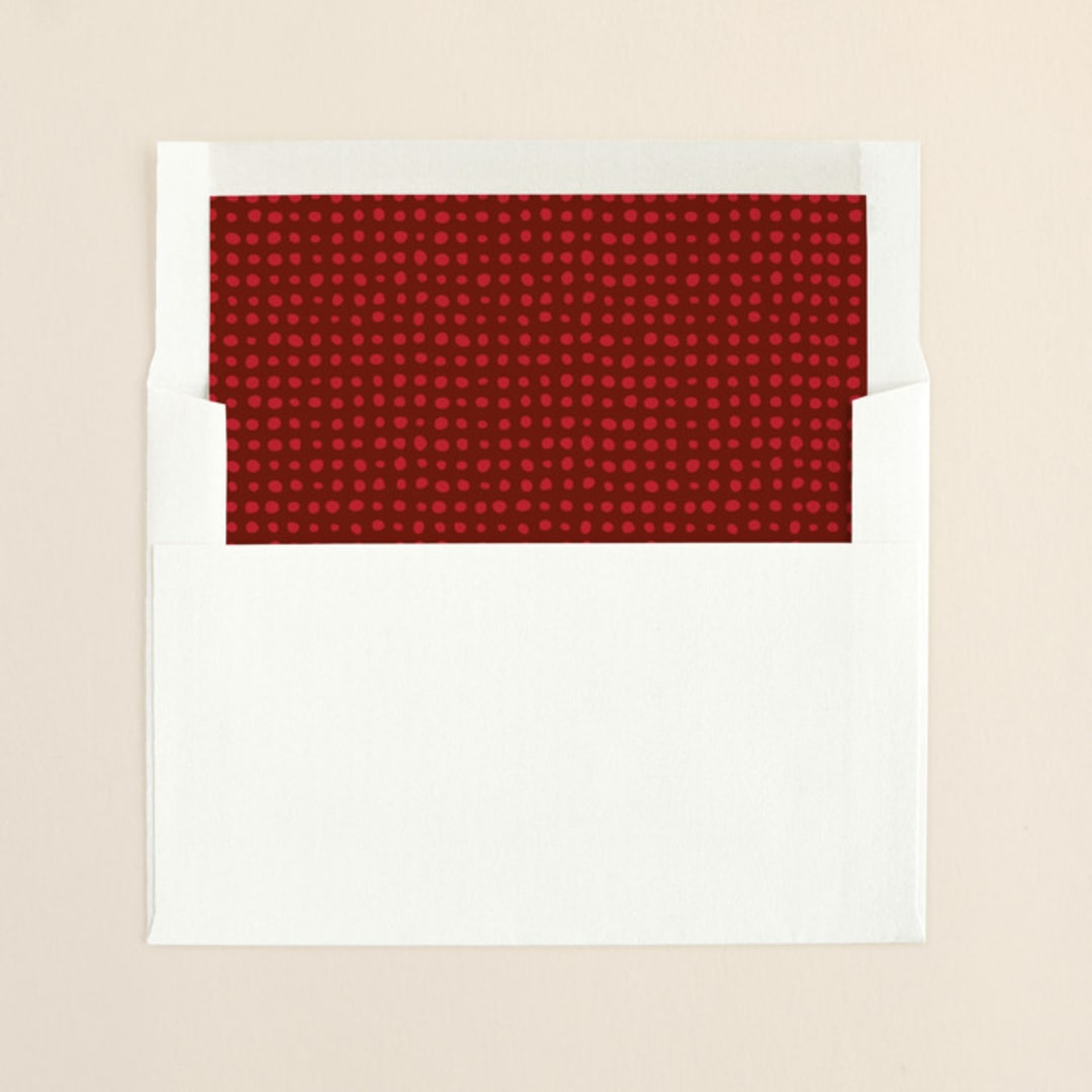 "Falalalalove" - Slip-In Envelope Liners in Crimson by Rebecca Bowen - Liner in envelope