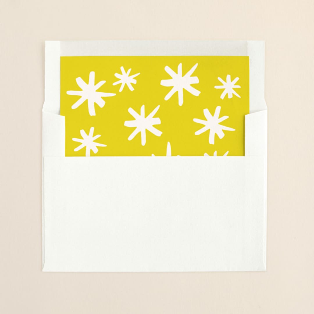"Spirited Holiday" - Slip-In Envelope Liners in Mustard by The Social Type - Liner in envelope
