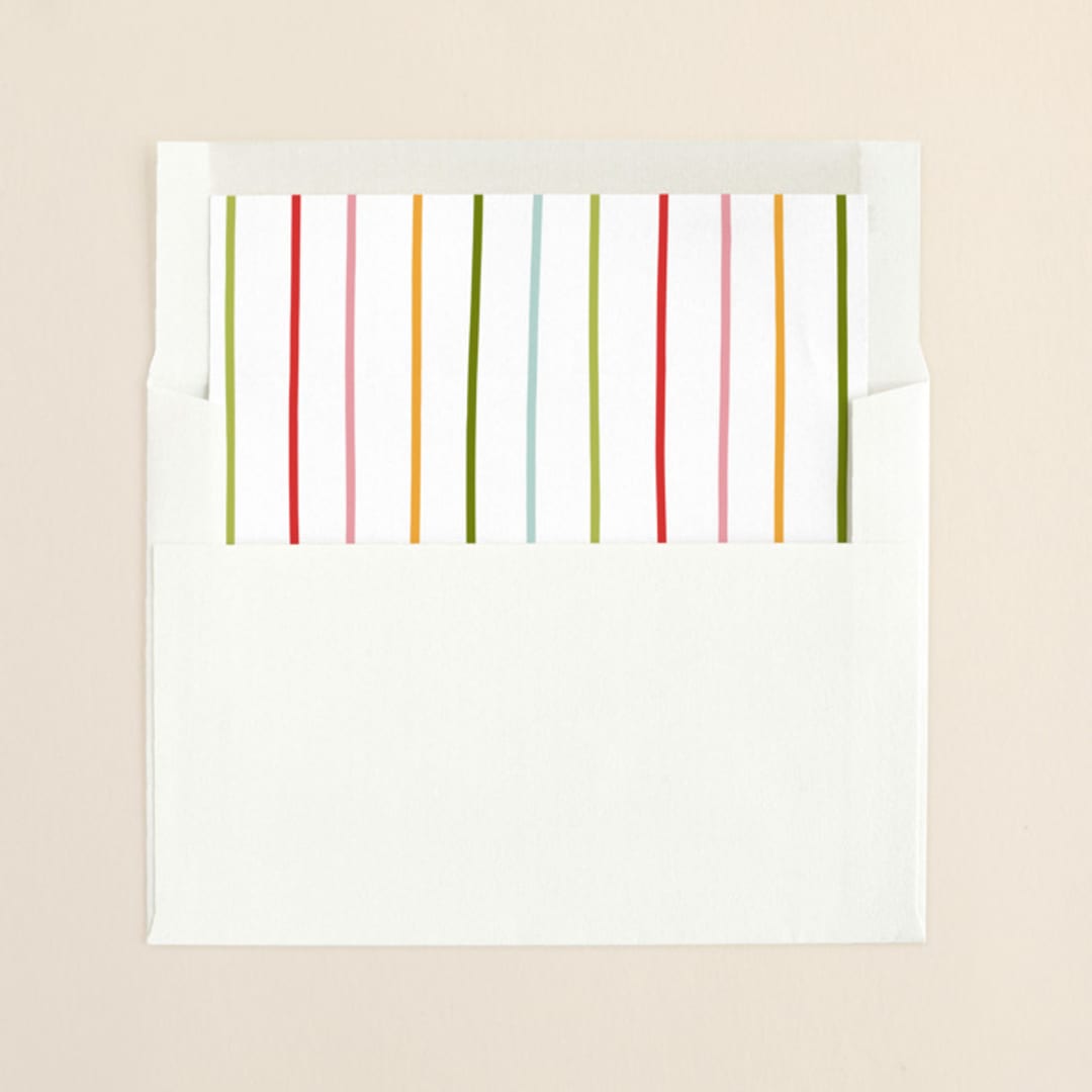 "Jingly" - Slip-In Envelope Liners in Christmas Lights by Kelly Nasuta - Liner in envelope