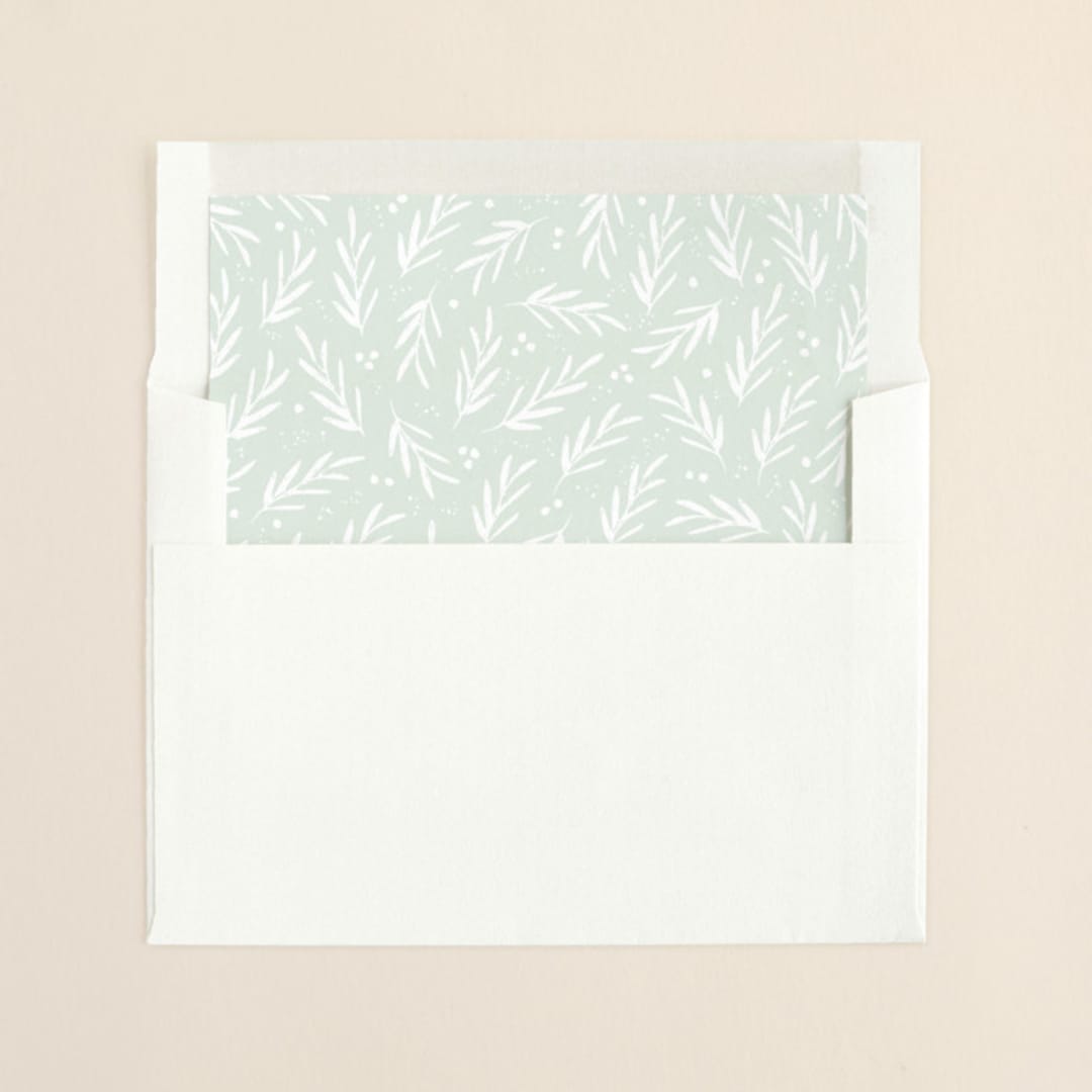 "Most Elegant Wreath" - Slip-In Envelope Liners in Mint by Hooray Creative - Liner in envelope