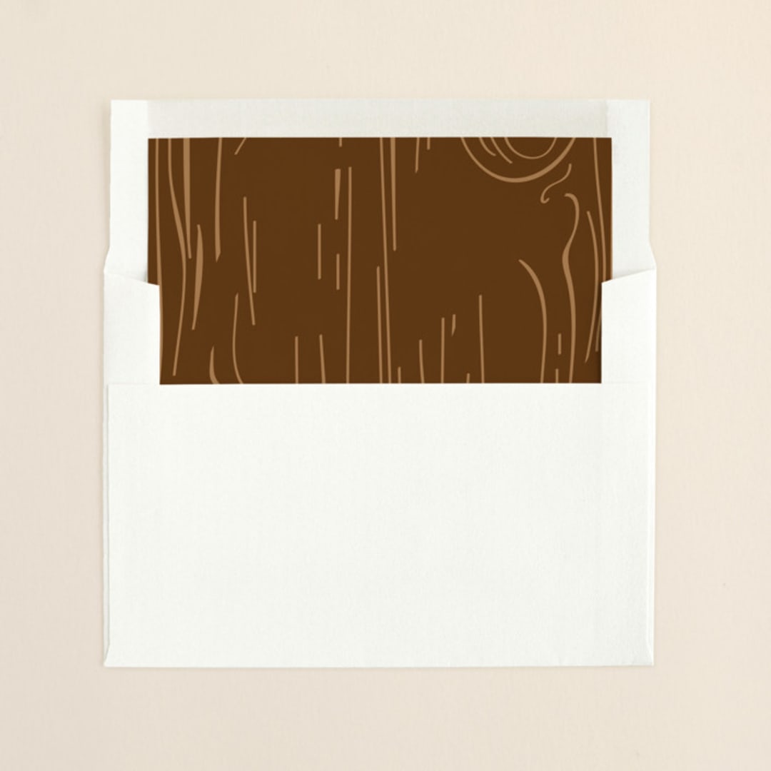 "Fall Carving" - Slip-In Envelope Liners in Woodgrain by Amanda Joy - Liner in envelope