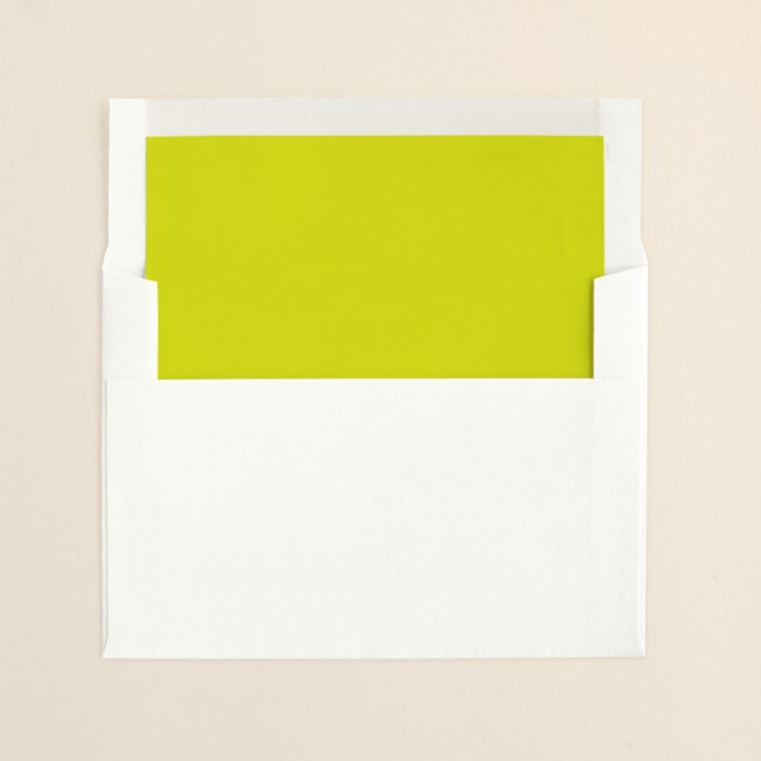 "Infinite" - Slip-In Envelope Liners in Bright Lime by Angela Pignataro - Liner in envelope