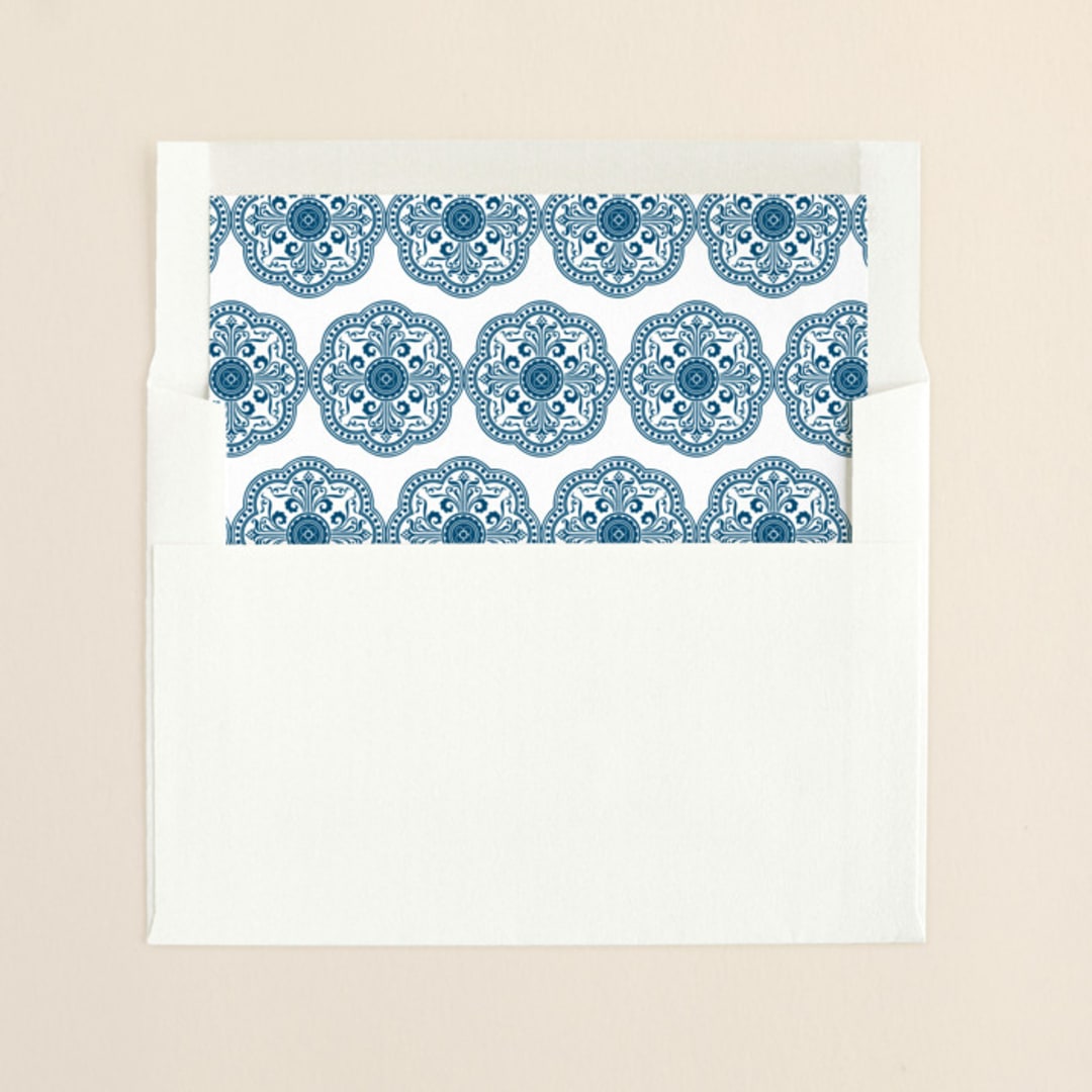 "Ornamental" - Slip-In Envelope Liners in Sapphire by Paperview Designs - Liner in envelope