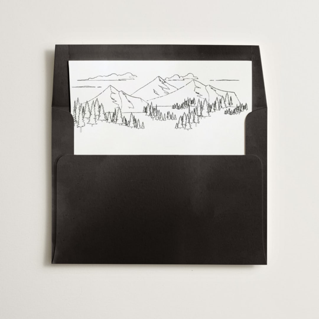 "Peaks" - Slip-In Envelope Liners in Snow by Sarah Brown - Liner in envelope