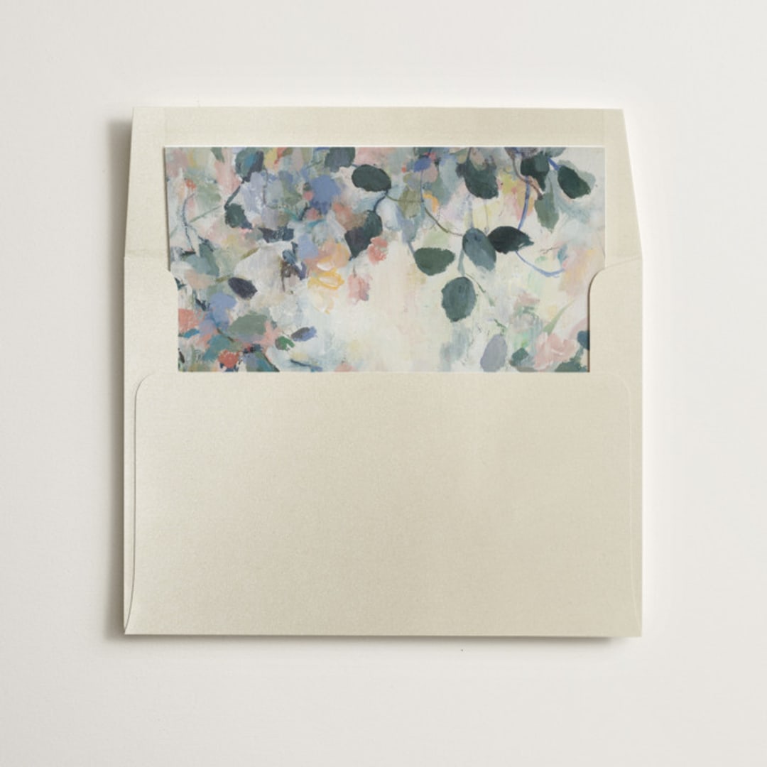 "Morning Light II" - Slip-In Envelope Liners in Fresh Blue by Sonal Nathwani - Liner in envelope