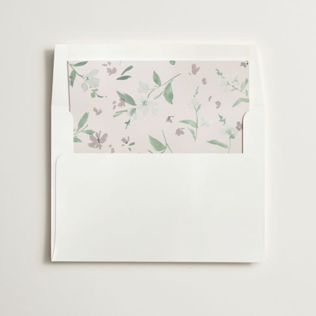 "Pressed Fern" - Slip-In Envelope Liners in Taupe by Everett Paper Goods - Liner in envelope