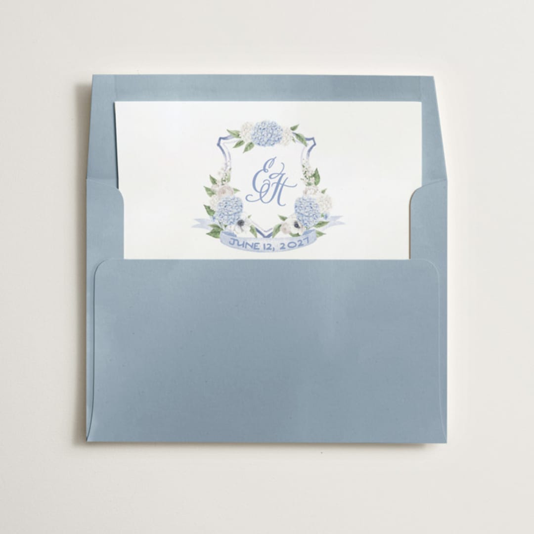 "Sweethearts" - Slip-In Envelope Liners in Periwinkle by Design Lotus - Liner in envelope