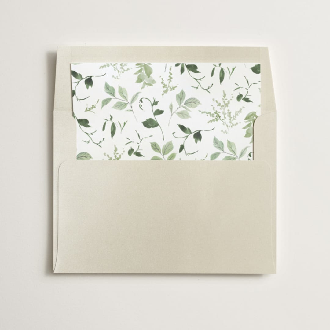 "Verde" - Slip-In Envelope Liners in Mojito by Everett Paper Goods - Liner in envelope