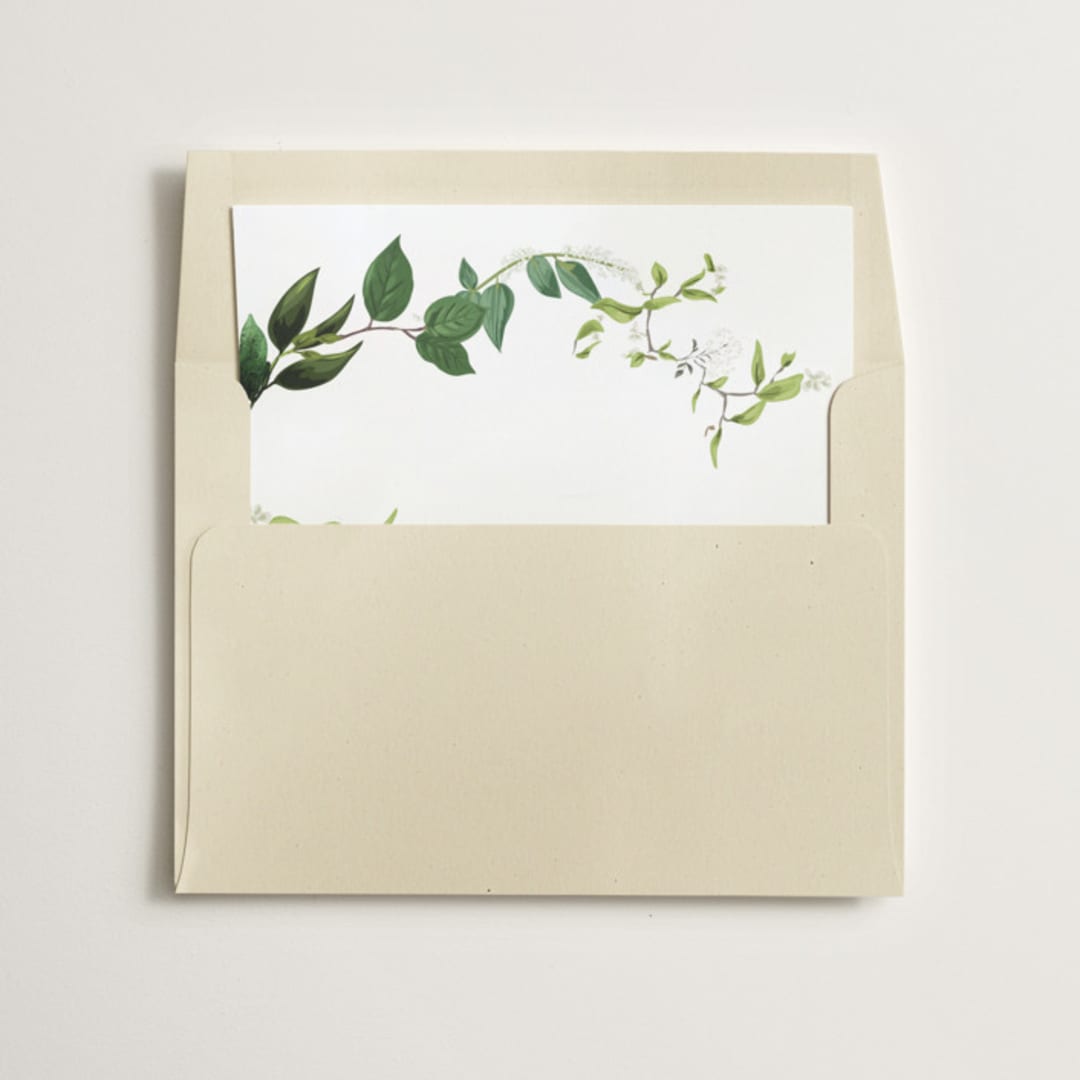 "Greenery" - Slip-In Envelope Liners in Fern by Susan Moyal - Liner in envelope