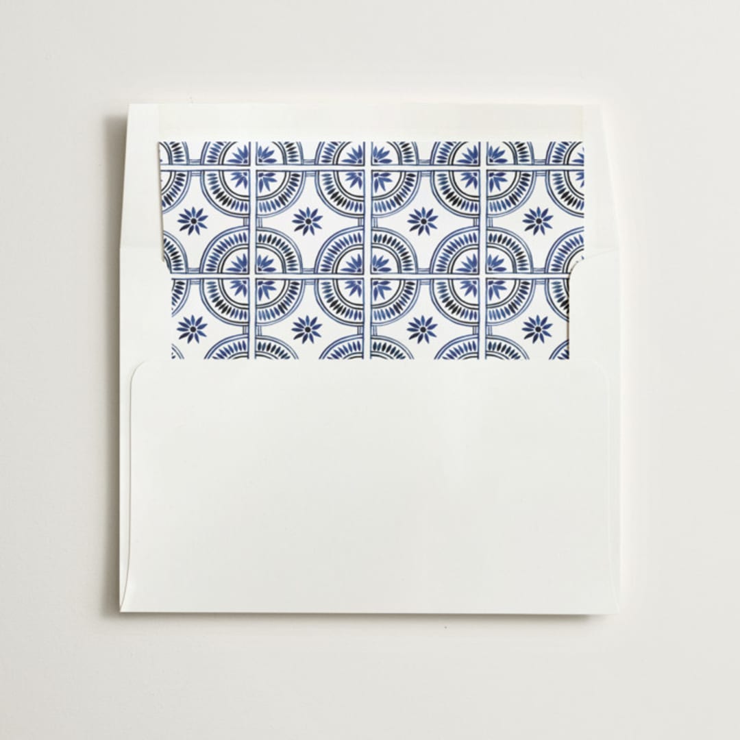 "watercolor tile" - Slip-In Envelope Liners in Cobalt by Katharine Watson - Liner in envelope