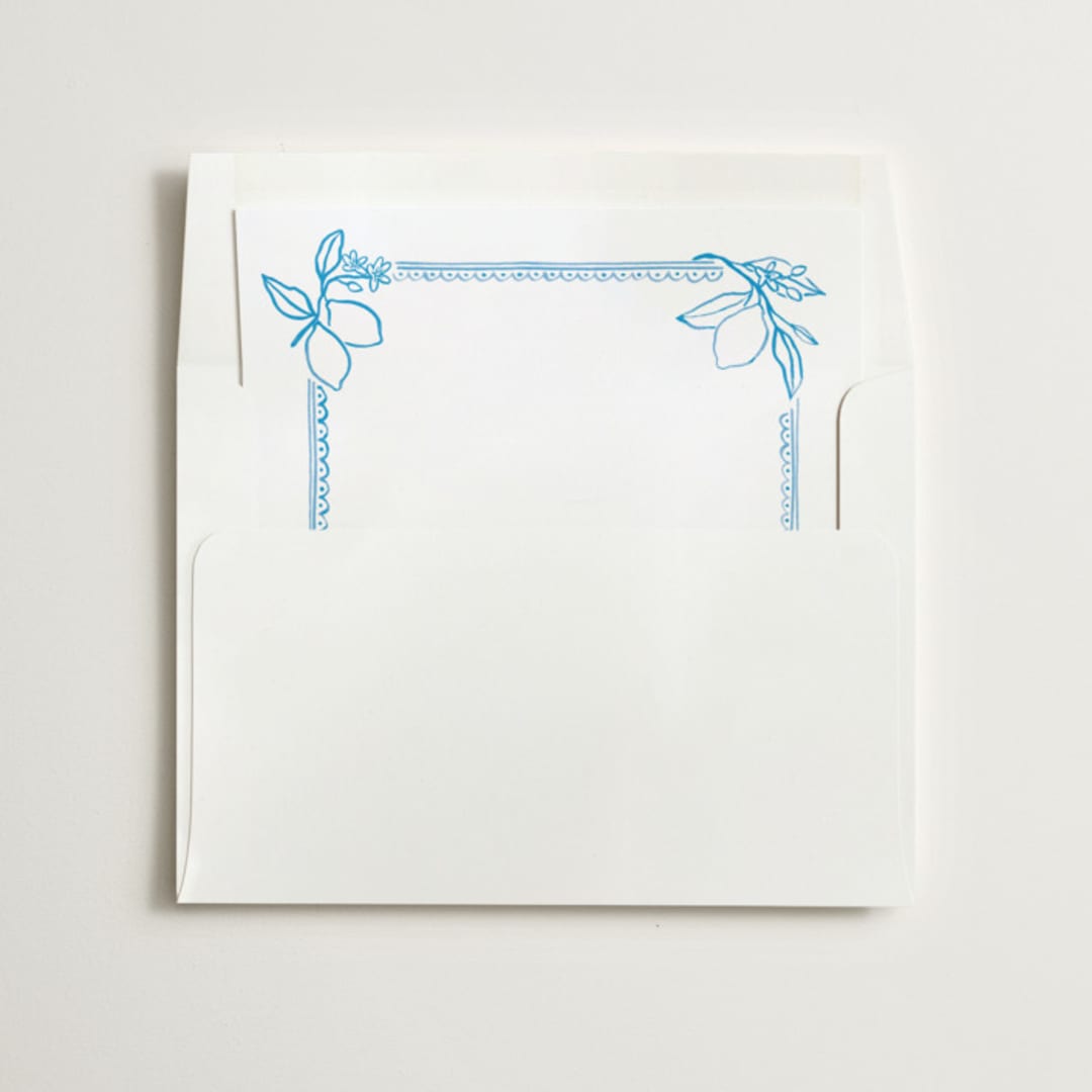 "Mediterraneo" - Slip-In Envelope Liners in Ocean by Pati Cascino - Liner in envelope
