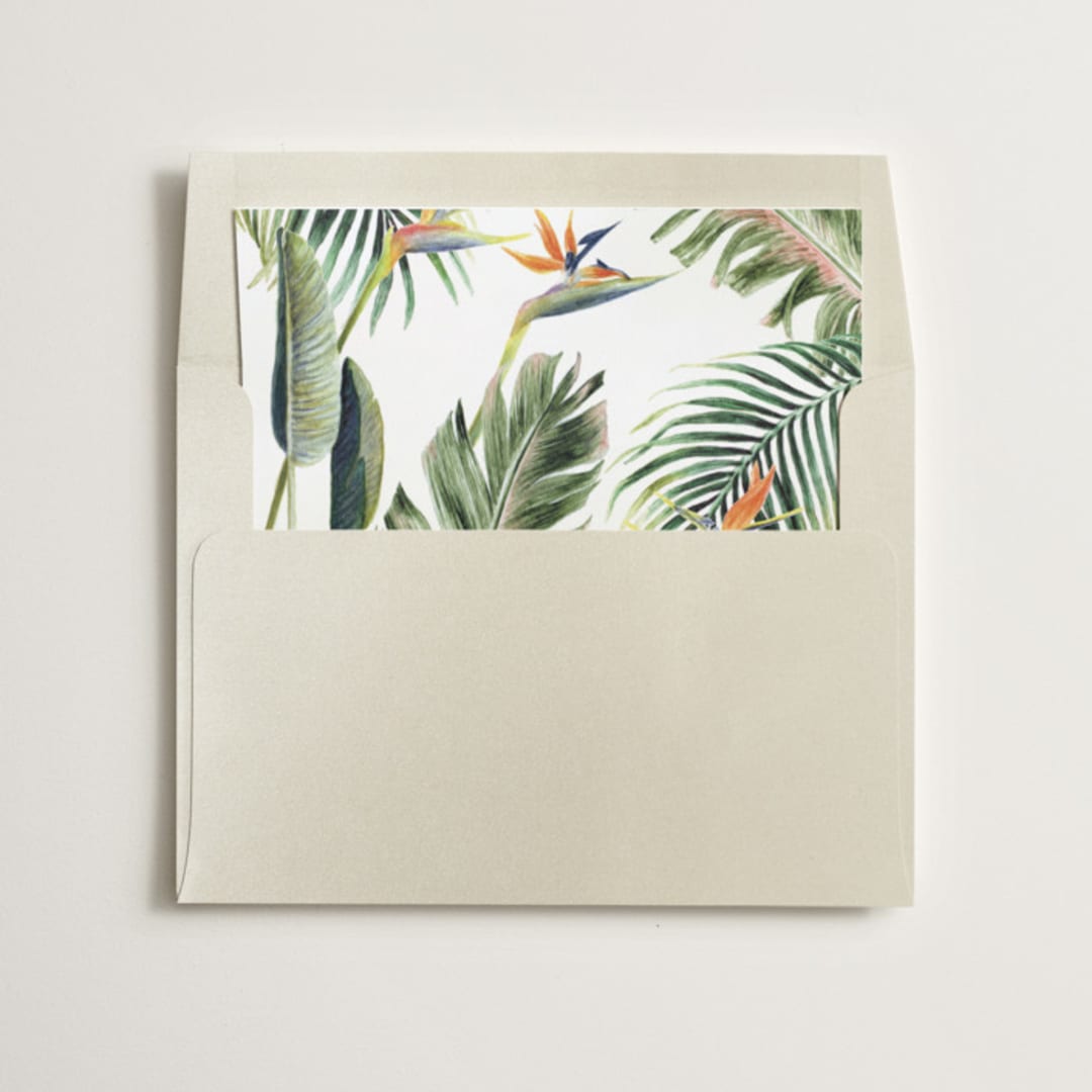 "Our Paradise" - Slip-In Envelope Liners in Tropical by Elly - Liner in envelope